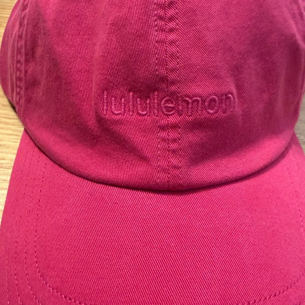 lululemon Unisex Classic Ball Cap in Hot Pink with Logo Spell Out